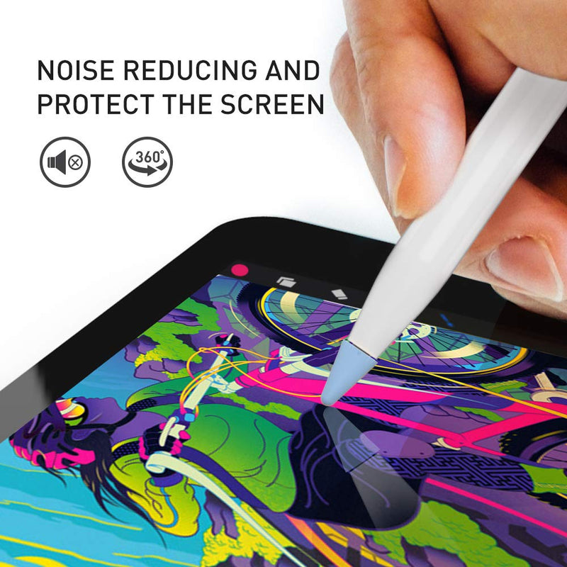 Delidigi 80 Pack Tips Cover for Apple Pencil 2nd Generation and 1st Gen Silicone Nibs Caps Writing Protection Accessories (Blue,Black,Grey,White,80Pack) Blue,Black,Grey,White