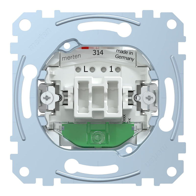 Merten MEG3106-0000 Two-way switch insert 1 pole with indicator light 10 AX, 250 V AC plug-in terminals Single