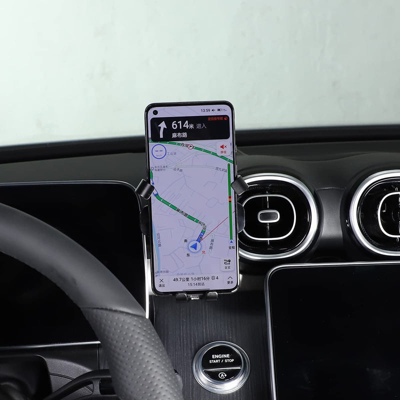 TINKI Car Phone Mount, Compatible with iPhone 14/13/12, Samsung Galaxy S21/Note20, LG/OnePlus/Nokia/Huawei, Adjustable Attachment, Protective Silicone, 36-Month Warranty