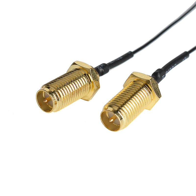 2 x 6dBi 2.4GHz 5GHz Dual Band WiFi RP-SMA Male Antenna | With 2 x 35CM RP-SMA IPEX MHF4 Pigtail Cable, Sturdy Plastic Case, Stable Signal Quality, For M.2 NGFF WiFi WLAN Card