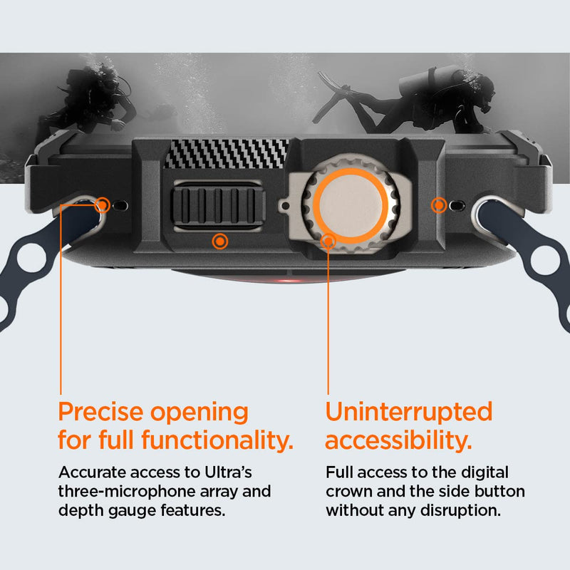 Spigen Rugged Armor and Lite Fit Ultra Band Designed for Apple Watch Ultra3/Ultra2/Ultra 49mm