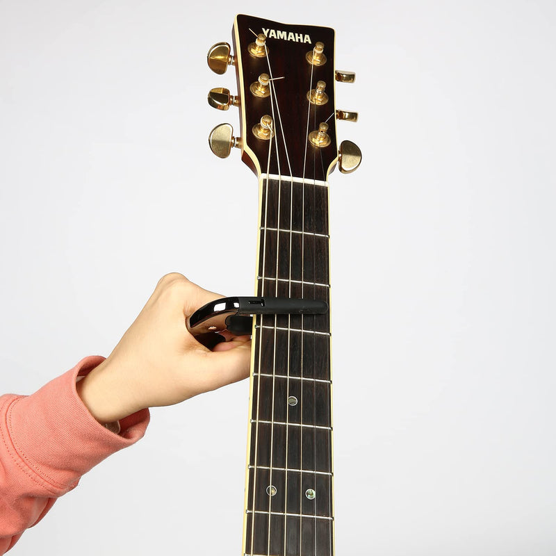 [AUSTRALIA] - Capos for Acoustic Guitars, Electric Guitars and Ukulele, Superior Zinc Alloy and Silicone Made Black 