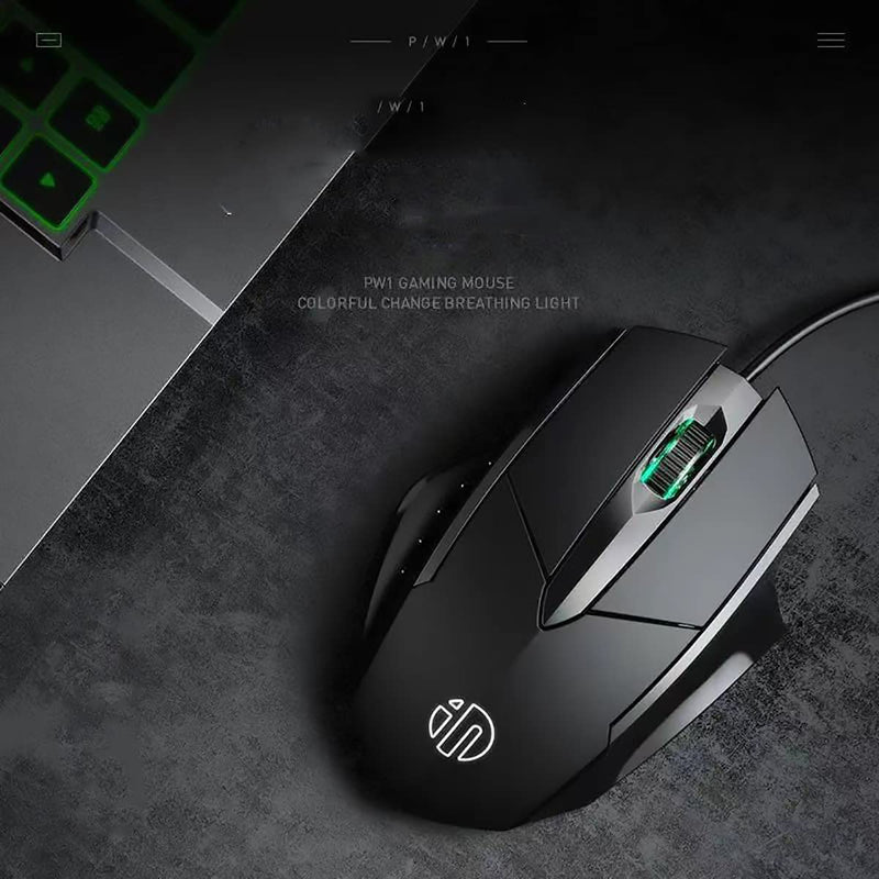 USB Computer Mouse Wired, Silent Click Corded Mouse 3-Button Wired Optical Mouse, Office and Home Mice, Ergonomic Shape for Windows Computers, Macs, Desktops and Laptops