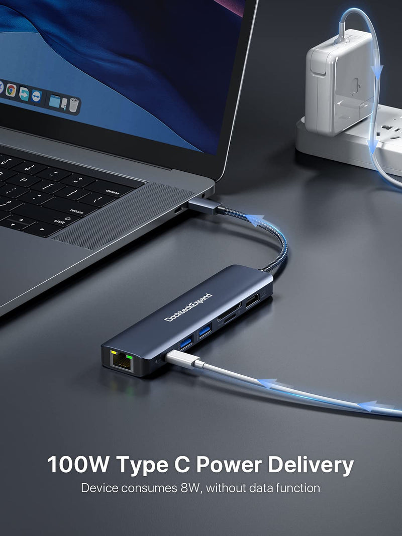 1pcs 7-in-1 USB C HUB + 1pcs 5-in-1 USB C HUB