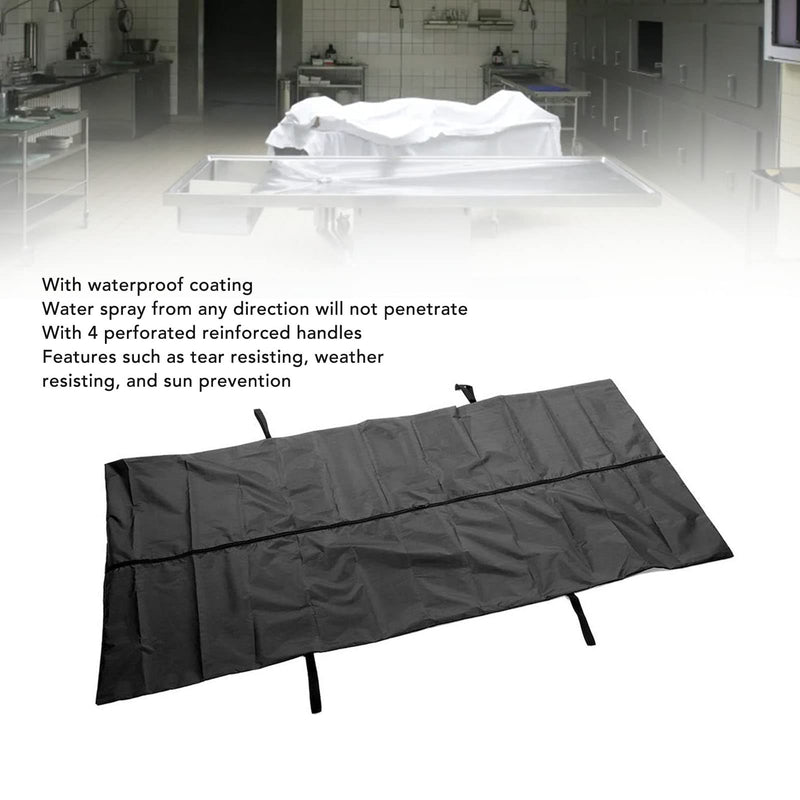 Leak Proof Body Bag, 210D Waterproof Body Bag, Body Transfer Bag, Emergency Carrier with 4 Side Handles, Funeral Supplies for Funeral, Hospital