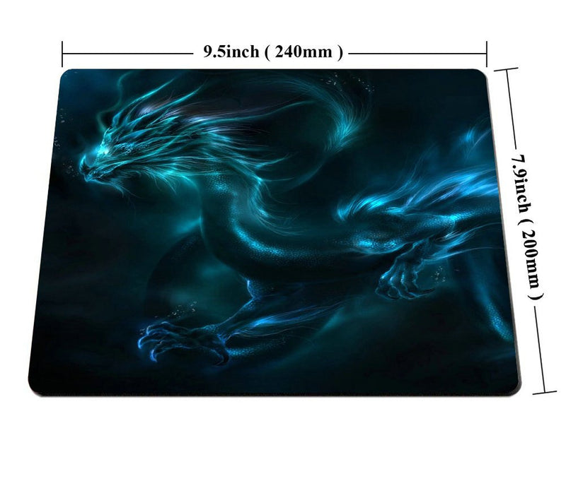 Smooffly Mouse pad Unique Design Mouse Pad Cool Blue Dragon Design Gaming Mousepad SM-12
