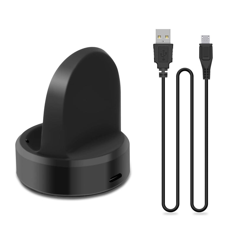 Charger Compatible with Samsung Galaxy Watch 42mm/46mm, Upgraded Charging Cradle Dock for Galaxy Watch SM-R800/R810/R815 Smart Watch Charger (Not for Active), Black
