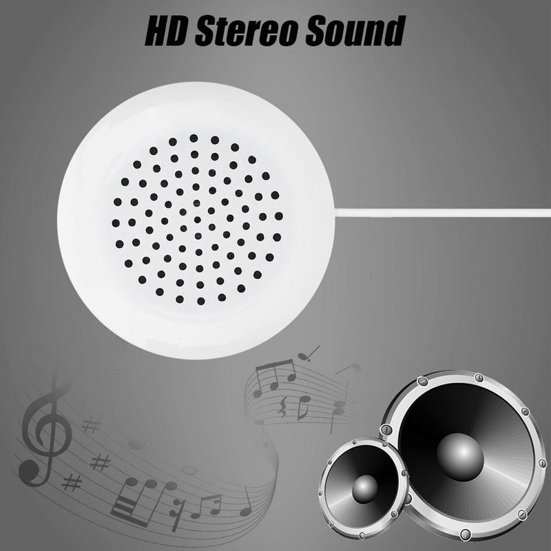 plplaaoo 3.5mm Mini Pillow Speaker,Pillow Speakers for Sleeping,Portable Line in Speakers Pillow Speaker, Under Pillow Speaker for MP3 Phone Portable CD (White)