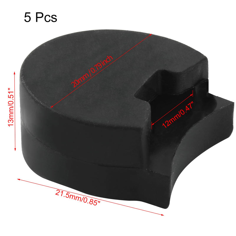 5 Pcs Silicone Clarinet Oboe Thumb Rest Cushion, Thumb Protector for Most Clarinet, Black