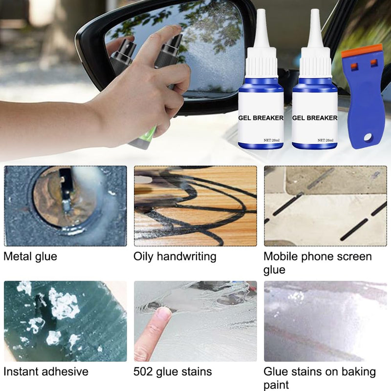 Label remover, adhesive residue remover, adhesive remover, sticker remover, quickly removes adhesive residue, labels, stickers from smooth surfaces, label remover, with a multi-purpose scraper