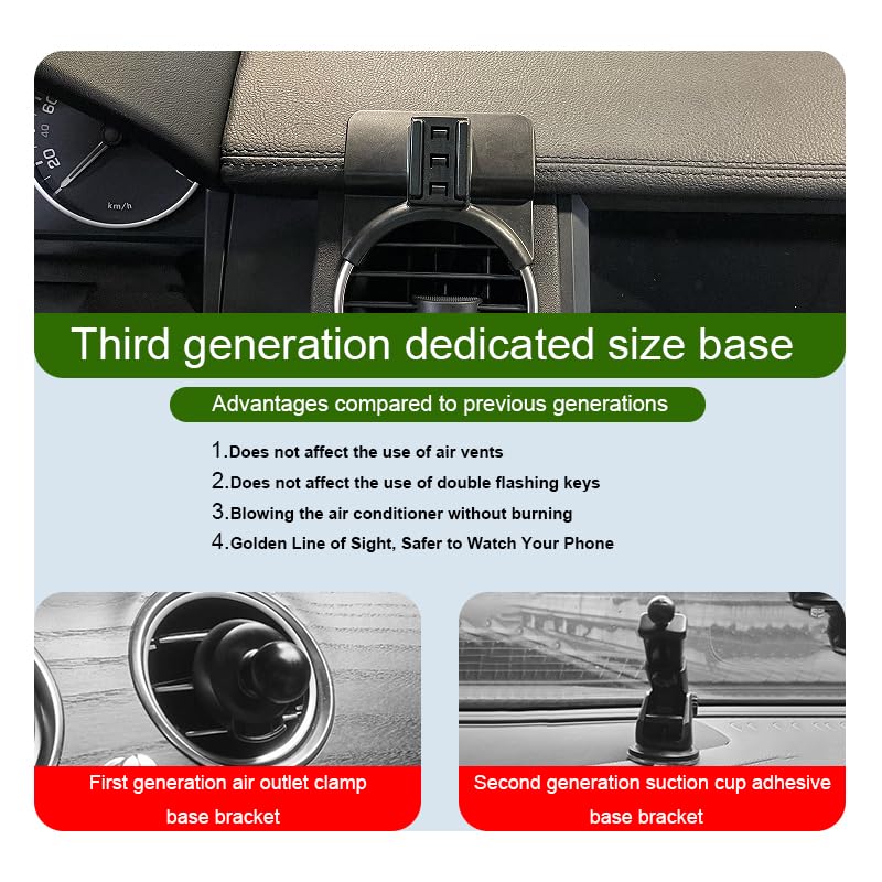Car Phone Holder for Land Rover LR4 / Discovery 4 2010-2016 | Auto Accessories Auto Lock Hands Free Cell Phone Mount Car fits for iPhone & All Smartphones 2010-2016 LR4
