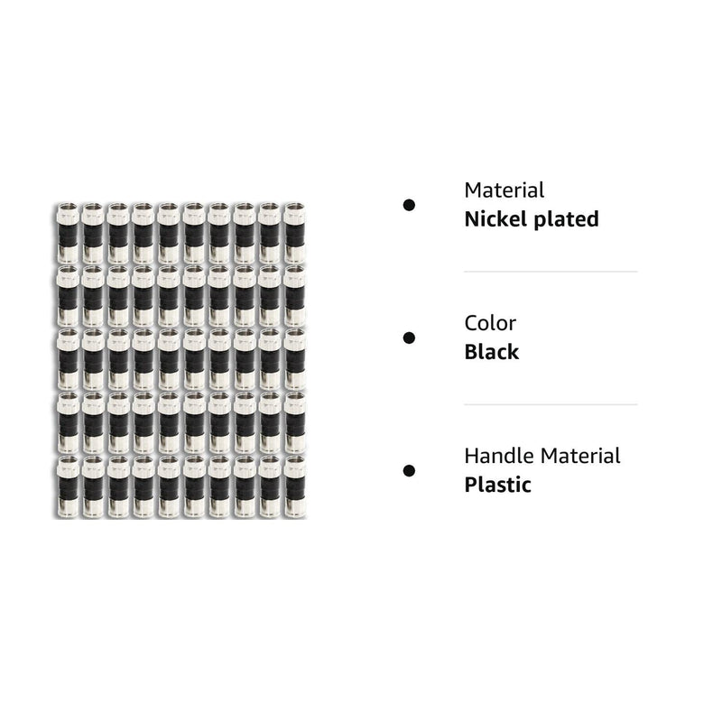 50-Pack RG6 Quad Compression Connectors PPC EX6XL Approved for Most Satellite or Cable Coax