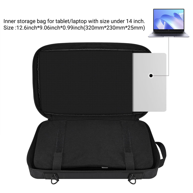 Suitable for AlphaTheta DDJ-FLX2, Pioneer DDJ-200/WeG04, Hercules Inpulse 200/MK2 and other models of disc players, portable adjustable shoulder strap must travel large capacity storage bag