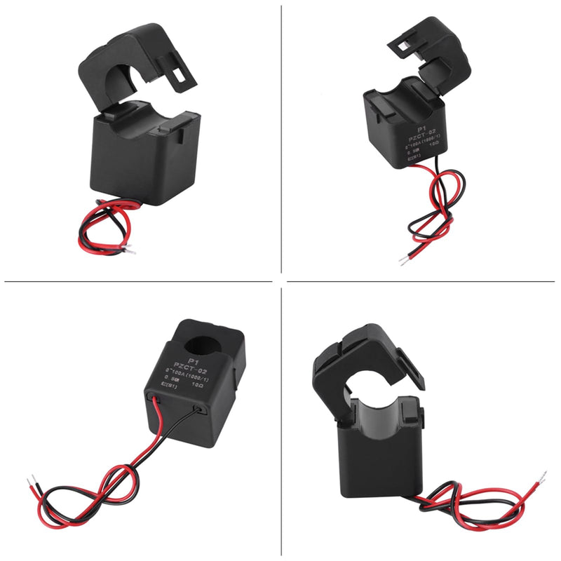 PZCT-02 Current Transformer Set 100 A AC Current Sensor for Energy Meter Precision Coil Sensor in Split Design Pack of 3