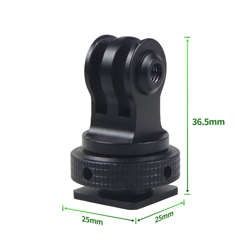 Tripod Screw to DSLR Camera Flash Cold Shoe Mount Adapter Compatible for GoPro 11/10/MAX/9/8/7/6/5/4/3+/3,DJI OSMO Action 2 3