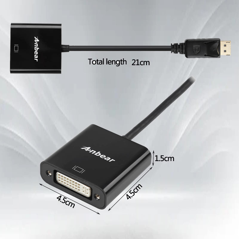DisplayPort to DVI Adapter 10PACK, Display Port to DVI-D Adapter (Male to Female) Compatible with Computer,Desktop,Laptop,PC 10 Pack