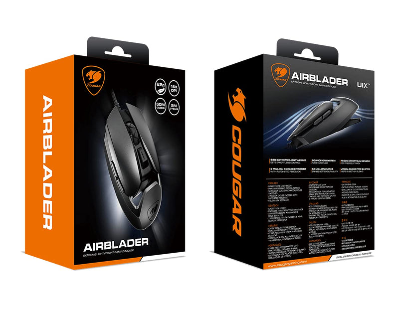 COUGAR AIRBLADER USB Optical Gaming Mouse,Black