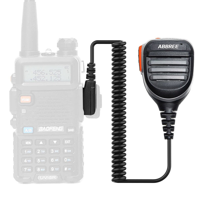 [AUSTRALIA] - ABBREE AR-780 Two Way Radio Rainproof Handheld Speaker Mic Microphone(Upgrade of BF-S112), Remote Shoulder Mic for GMRS Radio Baofeng UV-5R BF-F8HP BF-888S UV-K5 UV-5RX3 GM-15PRO Ham Radio 