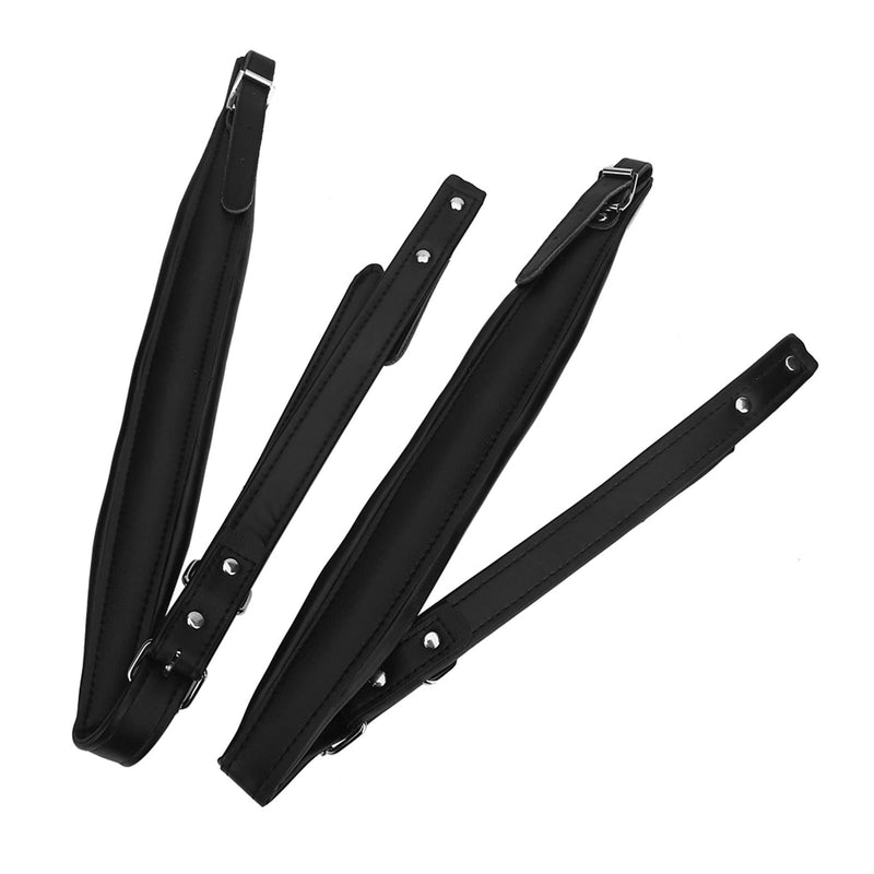 [AUSTRALIA] - Gugxiom Black Accordion Straps, Leather Soft PU Accordion Straps, Adjustable Accordion Shoulder Belt, Musical Instrument Accessories, for Most Accordions with 16-120 Bass (Black) 
