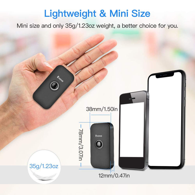 [AUSTRALIA] - Eyoyo Mini Bluetooth 2D Barcode Scanner, 3-in-1 USB Wired/2.4G Wireless/Bluetooth Barcode Reader Portable 1D QR Scanner PDF417 Data Matrix Compatible with iPad, iPhone, Android, Tablets or Computer PC 