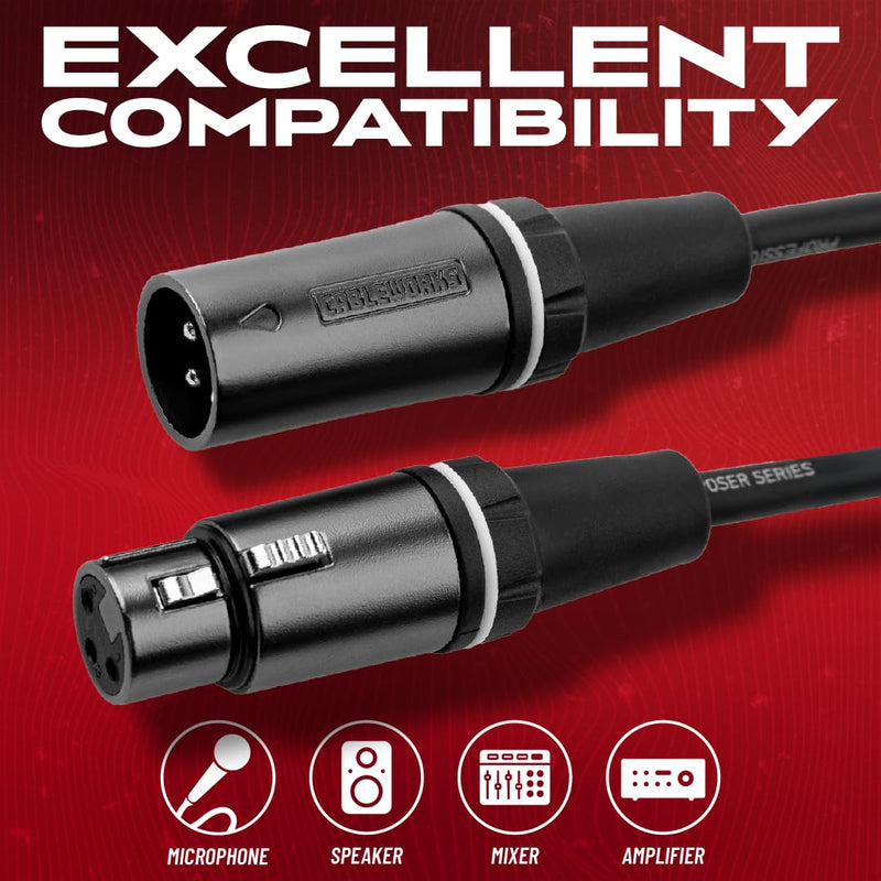 By Gator Cases Composer Series Deluxe 30 Foot XLR Microphone Cable, (GCWC-XLR-30) 30 Feet