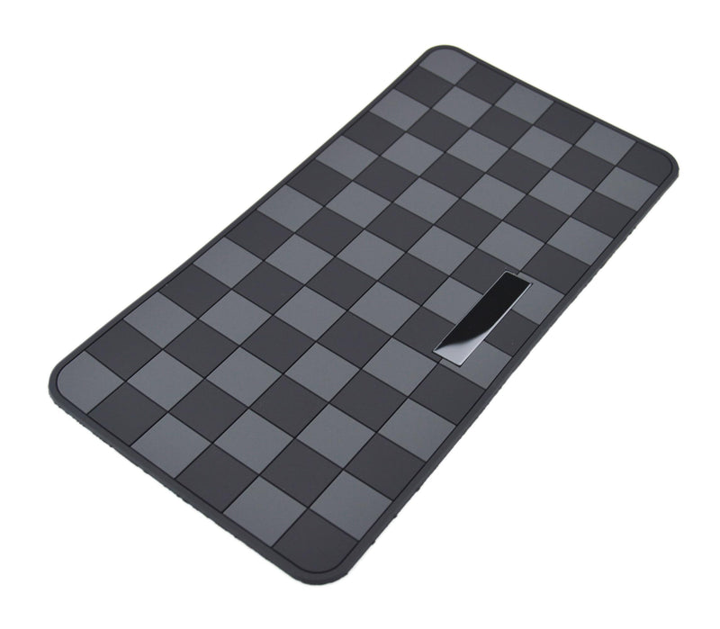 [AUSTRALIA] - Zorratin Checkered Anti-Slip Rubber Gripper Pad Tray Mat for Key Fob Sunglasses Cell Phone, Heat-Resistant on Dashboard or Armrest Interior Accessories Washable Flat Black and White Checkered 