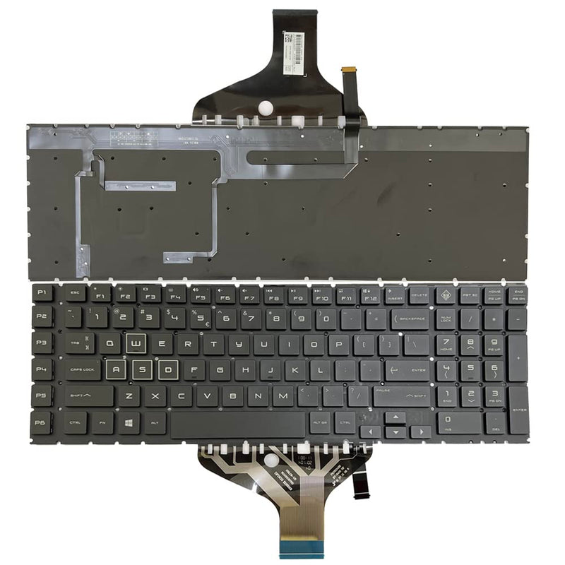 GinTai US Keyboard for HP Omen 17-CB 17-cb1070nr 17-cb1072nr 17-cb0080nr | 17-cb0050nr 17-cb0060nr 17-cb1097nr 17-cb1010ca Omen 15-DC, NSK-XP2BQ 9Z.NF3BQ.201 L32775-001 Laptops Keyboard RGB Backlit US