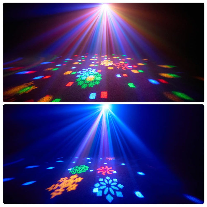 [AUSTRALIA] - Party DJ Disco Light 3in1 projector Stage lighting remote control multi-mode voice control strobe effect projection light Family Party Bar Club KTV Karaoke Holiday Birthday Bash Party atmosphere light Black 