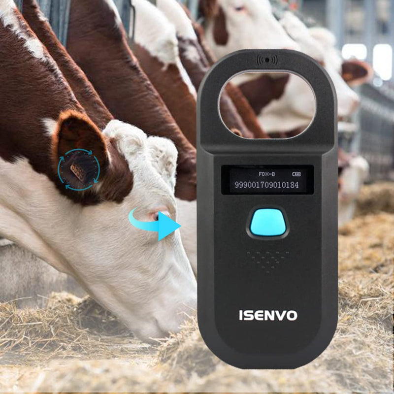 [AUSTRALIA] - Pet Microchip Scanner Rechargeable RFID EMID Micro Chip Reader Scanner 134.2kHz 125kHz 15 Digits Pet Chip ID Scanner for Animal/Pets/Pigs/Dogs/Cats (190A) 