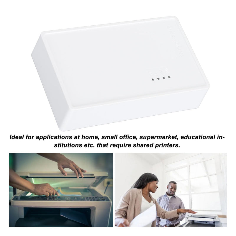 USB Wireless Print Server, Convert USB Printer to WiFi Printer with 480Mbps USB2.0 Port and 100Mbps LAN Bridge, Support 4 Printers via USB Hub for OS X