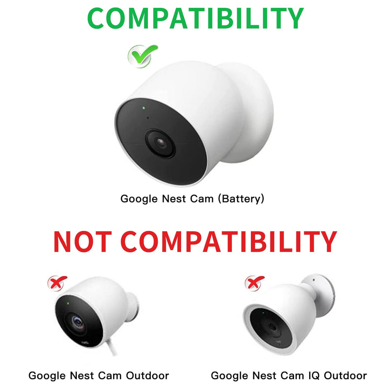 Power Cable Compatible with Google Nest Cam Outdoor or Indoor, Battery, 30Ft/9.1m Weatherproof Outdoor Cable Continuously Charging Your Nest Camera (White) White