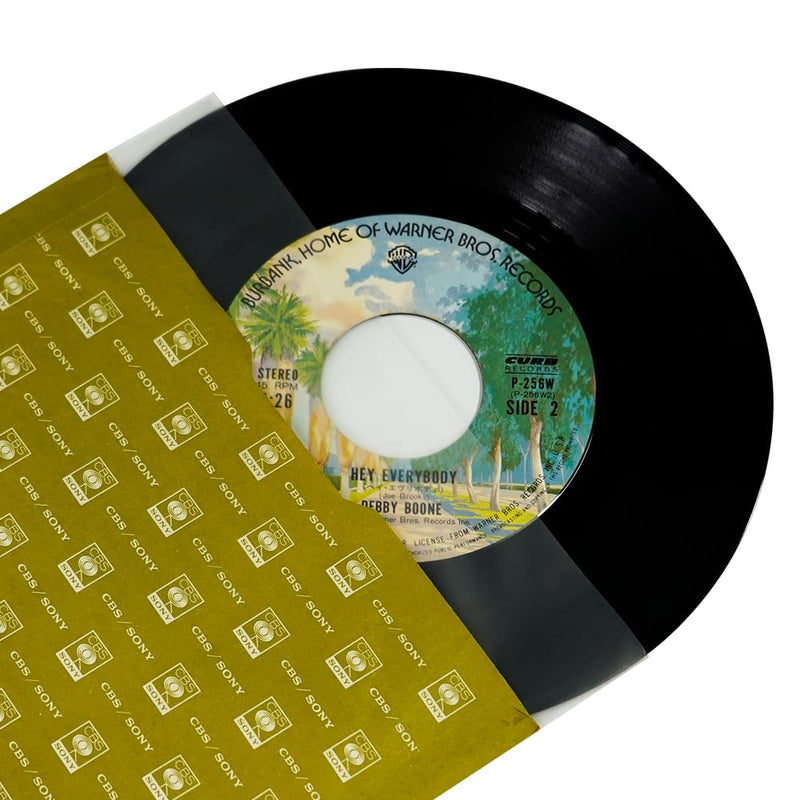[AUSTRALIA] - 7 Inches EP Vinyl Record Inner Sleeves, 50PCS Anti Static Plastic Round Bottom Protective Sleeves for Vinyl Record, Translucent 7 inch 