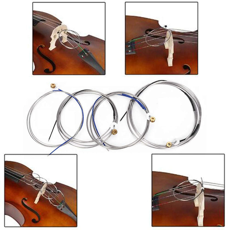 Double Bass String, Steel Double Bass Strings Wire String Professional Music Instrument Accessory