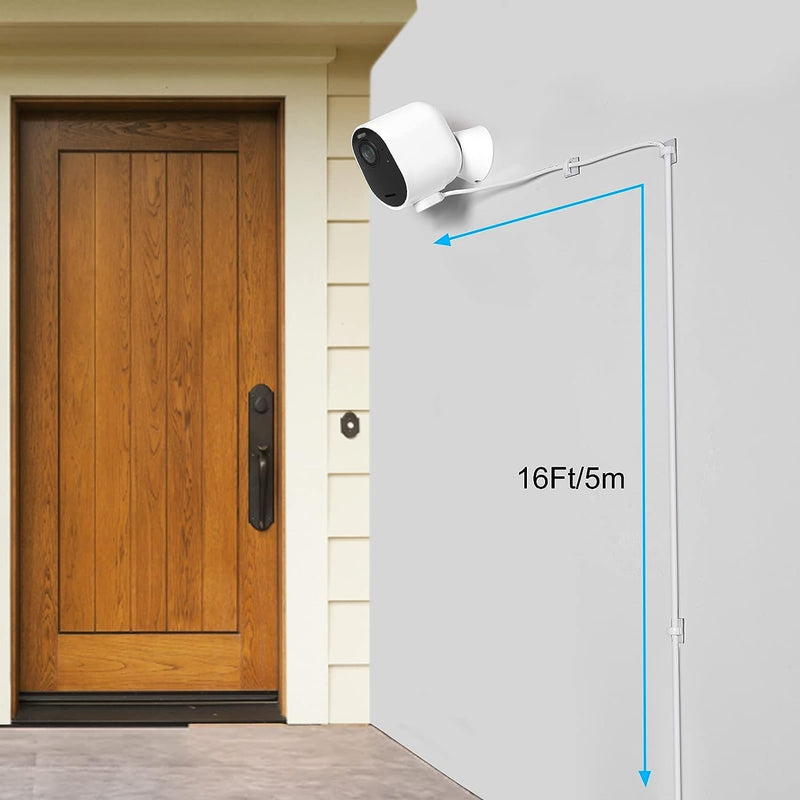 [AUSTRALIA] - Arlo Camera Charger outdoor&Indoor, Power for Arlo Pro 3, Arlo Pro 4, Arlo Ultra, Arlo Ultra 2,Pro 5S 2K,16ft Long Charging Cable white 