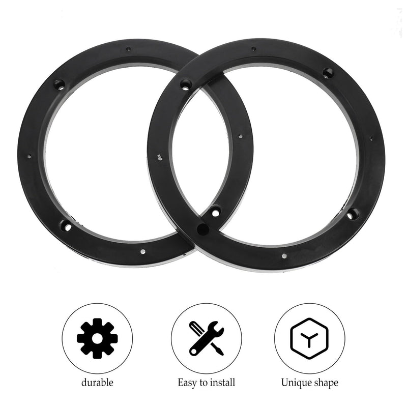 Mobestech 2 Pairs Car Speaker Spacer Adapter Sturdy Speaker Mount Bracket Ring Useful Speaker Adapter Auto Speaker Ring for Car (6.5 Inch) 17.5X17.5cm