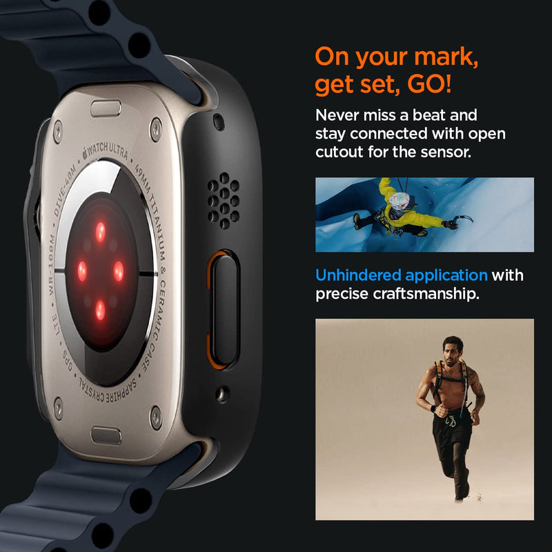 Spigen Lite Fit Ultra Band and Thin Fit 360 Designed for Apple Watch Ultra3/Ultra2/Apple Watch Ultra 49mm