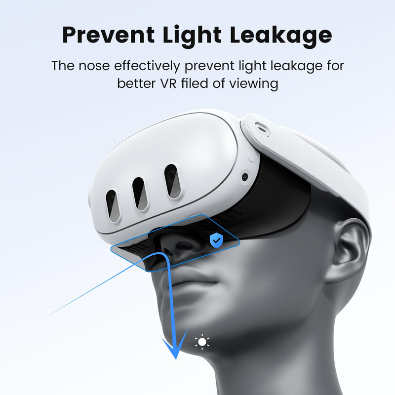 Face Cover Pad for Oculus Quest 3, 2 Replacement Face Cushion Pad(1 Cooling Gel, 1 PU Leather) with Facial Interface Frame, VR Accessories Set for Meta Quest 3 Including Anti-Leakage Nose Pad