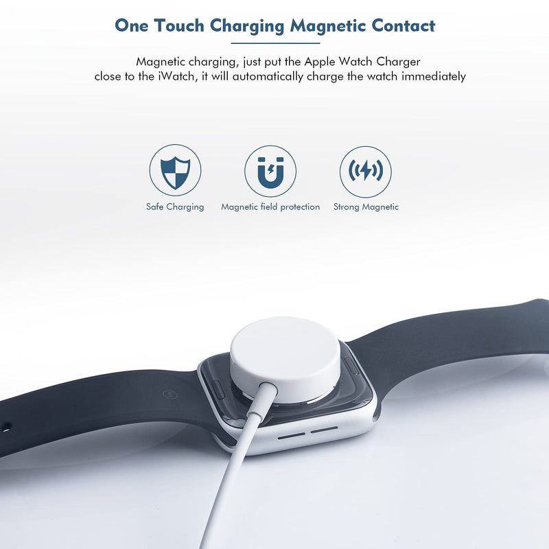 Watch Charger for Apple Watch Charger, 0.3m/1FT Short iWatch USB Wireless Magnetic Portable Charging Cable Cord Compatible with Apple Watch Series 9/8/7/6/SE/5/4/3/2/1