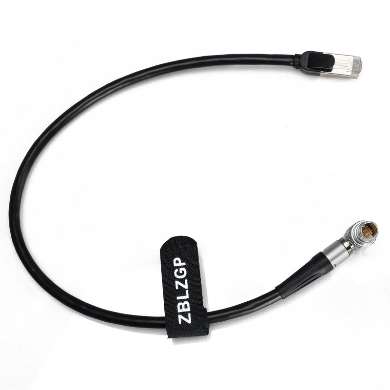 Cat5e Ethernet Data Cable Right Angle 1B 10 Pin to RJ45 for Teradek COLR and ARRI Alexa Mini | Alexa Classic XT SXT Cameras Right Angle 10 pin