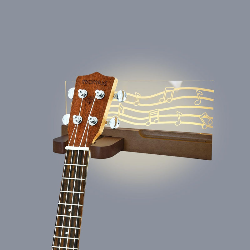 [AUSTRALIA] - ArtBeek Guitar Stand Wall Mount, Solid Wood Guitar Holder Hanger Shelf with Pick Organizer for Electric Bass Ukulele Gift for Music Guitar Players Guitarist 