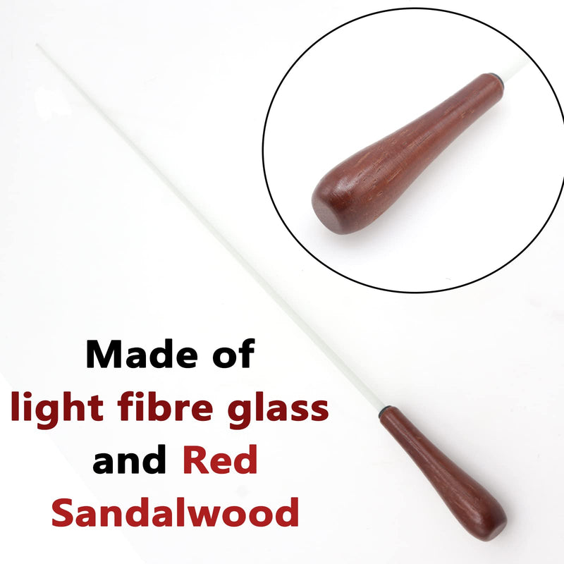 15 Inch Music Conducting Baton with Case, Orchestra Baton Band Conductor Baton, Rosewood Handle Conductors Baton, Music Conductor Stick Wand