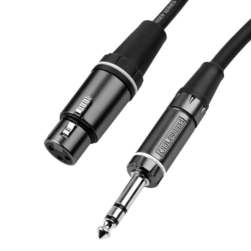 By Gator Cases Composer Series Deluxe 5 Foot XLR Female to TRS Cable, (GCWC-XLR-05FTRS) 5 Feet TRS/XLR Female