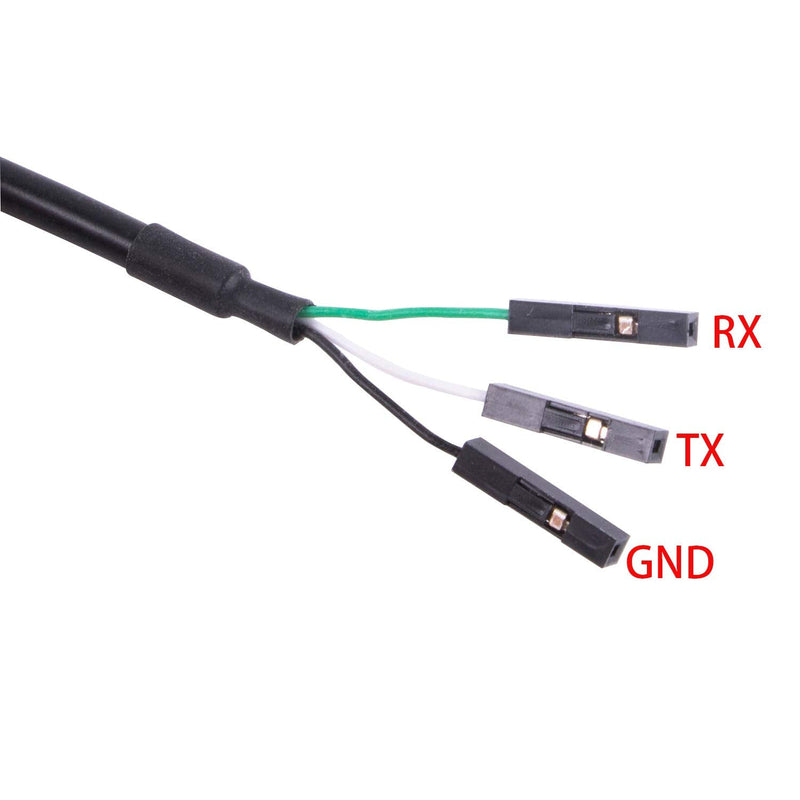 FTDI USB to TTL Serial 5V Adapter Cable with 3 Pin 0.1 inch Pitch Male Socket Header UART IC FT232RL Chip for Windows 10 8 7 Linux MAC OS (Logic 5V Level) Logic 5V Level