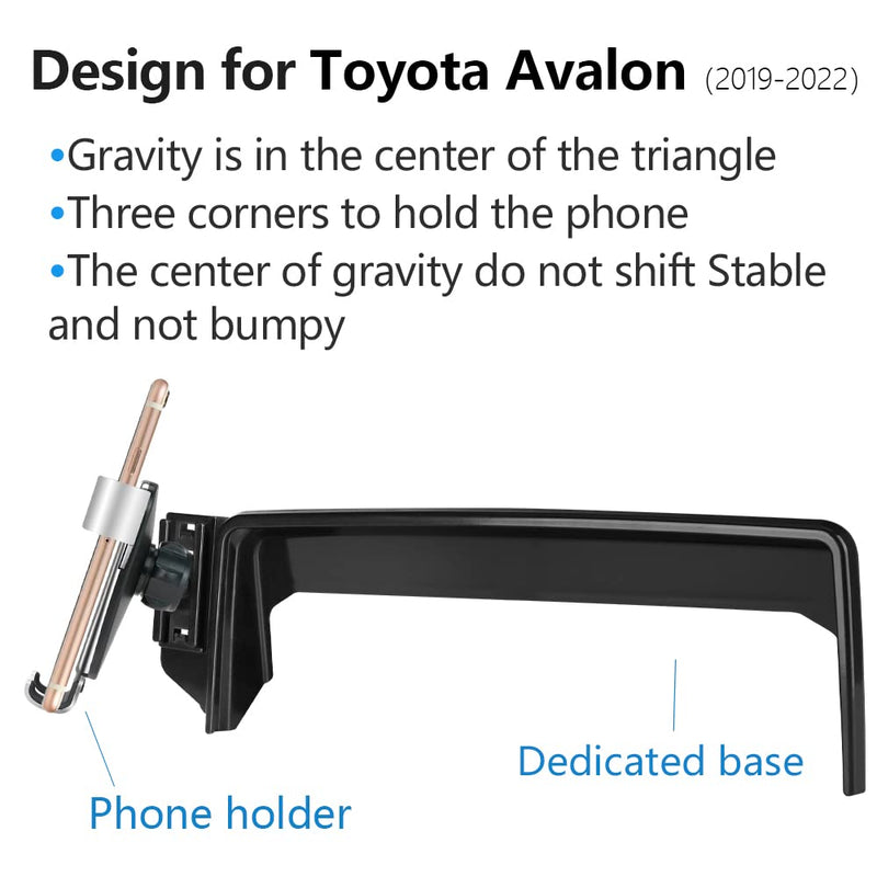 Car Phone Holder for Toyota Avalon 2019 2020 2021 2022 and Avalon Hybrid 2019-2022 Auto Interior Accessories Best Cell Phones Mount Cellphone Mobile Cradle Charging Navigation Screen Bracket