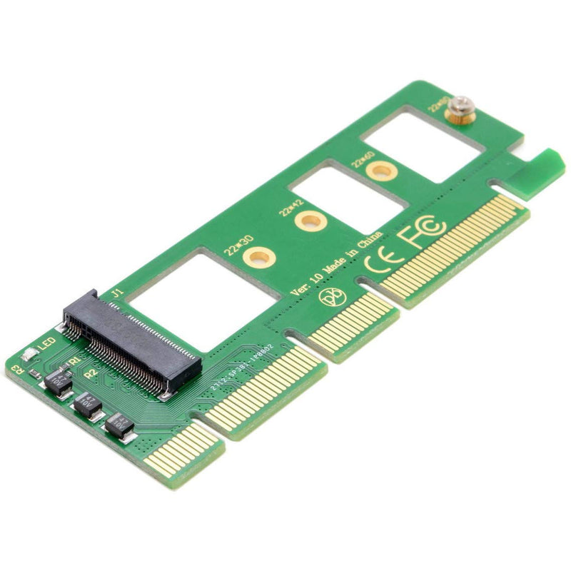 JacobsParts M.2 to PCIe NVMe SSD Adapter Card 2242 2260 2280 M2 Drive to Desktop PCI Express x4 x8 x16 Slot, Minimalist Design