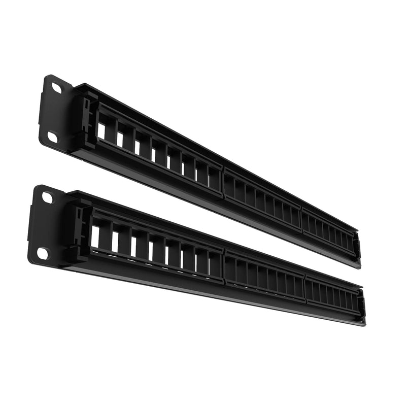 2 Pack of 24 Port Blank Keystone Patch Panel-1U Rackmount or Wall Mount UTP Patch Panel for Keystone Jacks-19-inch Multimeadia Patch Panel