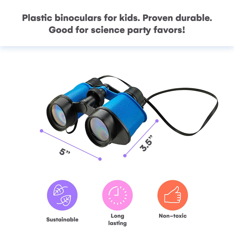 [AUSTRALIA] - Kicko Toy Binoculars for Kids - 3.5 x 5 in Binoculars for Bird Watching, Jungle Exploration for Party Favors and Adventure Play - Durable (Pack of 12) 12 Pack 