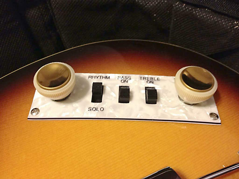 HOFNER VINTAGE TEA CUP BASS GUITAR KNOBS CREAM W/GOLD CENTER (SET OF 2)NEW