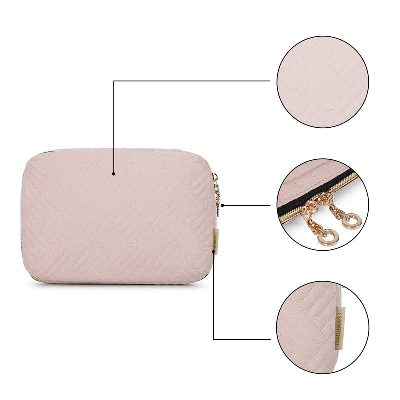 [AUSTRALIA] - BAGSMART Electronic Organizer Small Travel Cable Organizer Bag for Hard Drives, Cables, Charger, Phone, USB, SD Card, Soft Pink 