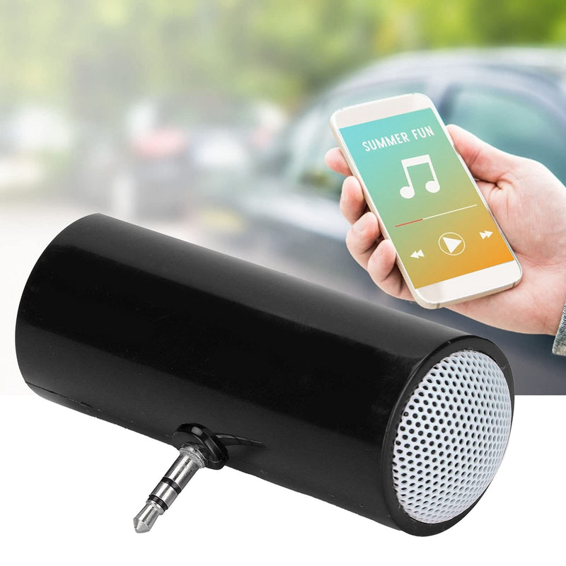 KIMISS Mini Portable Speaker, Pillow Speaker 3.5 mm Jack Stereo Plug in Speakers Cellphone Speaker Mini Speaker with Aux Input for Mobile Phones and Tablets (Black) Black